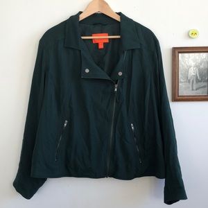 Joe Fresh Green Knit Moto Jacket